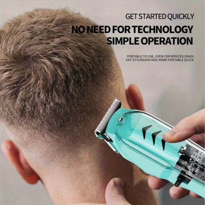 Men'S Hair Clipper, Professional Seamless T-Blade Electric Shaver Trimming Set